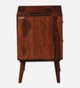 Adorf Sheesham Wood Two Drawer Bedside Table In Scratch Resistant Honey Oak Finish