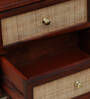 Adorf Sheesham Wood Two Drawer Bedside Table In Scratch Resistant Honey Oak Finish