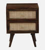 Adorf Sheesham Wood Two Drawer Bedside Table In Scratch Resistant Provincial Teak Finish