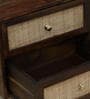 Adorf Sheesham Wood Two Drawer Bedside Table In Scratch Resistant Provincial Teak Finish