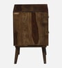 Adorf Sheesham Wood Two Drawer Bedside Table In Scratch Resistant Provincial Teak Finish