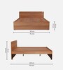 Adria Queen Size Bed in Imperial Oak Finish
