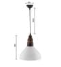 Adrial White Metal Hanging Light