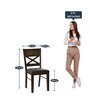 Adrian 6 Seater Dining Set in Dark Walnut Finish