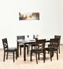 Adrian 6 Seater Dining Set in Dark Walnut Finish