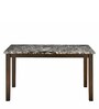 Adrian 6 Seater Dining Set in Dark Walnut Finish