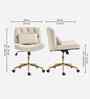 Adrian Leatherette Guest Chair In Beige Colour
