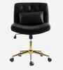 Adrian Leatherette Guest Chair In Black Colour