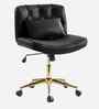 Adrian Leatherette Guest Chair In Black Colour