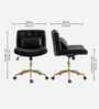 Adrian Leatherette Guest Chair In Black Colour