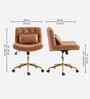 Adrian Leatherette Guest Chair In Tan Colour