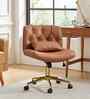 Adrian Leatherette Guest Chair In Tan Colour