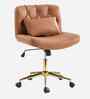 Adrian Leatherette Guest Chair In Tan Colour