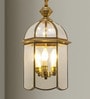Adriana Brass Metal and Glass Hanging Light