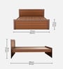 Adriana Queen Size Bed in Walnut Finish