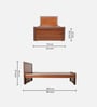 Adriana Single Bed in Walnut Finish