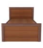 Adriana Single Size Bed with Drawer Storage in Walnut Finish