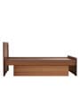 Adriana Single Size Bed with Drawer Storage in Walnut Finish