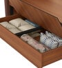 Adriana Single Size Bed with Drawer Storage in Walnut Finish