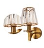Hector Brass Metal and Glass Wall Sconces