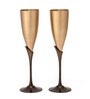 Advaith 180ml Gold & Black (Set of 2) Brass Champagne Glass
