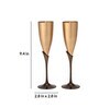 Advaith 180ml Gold & Black (Set of 2) Brass Champagne Glass
