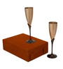 Advaith 180ml Gold & Black (Set of 2) Brass Champagne Glass