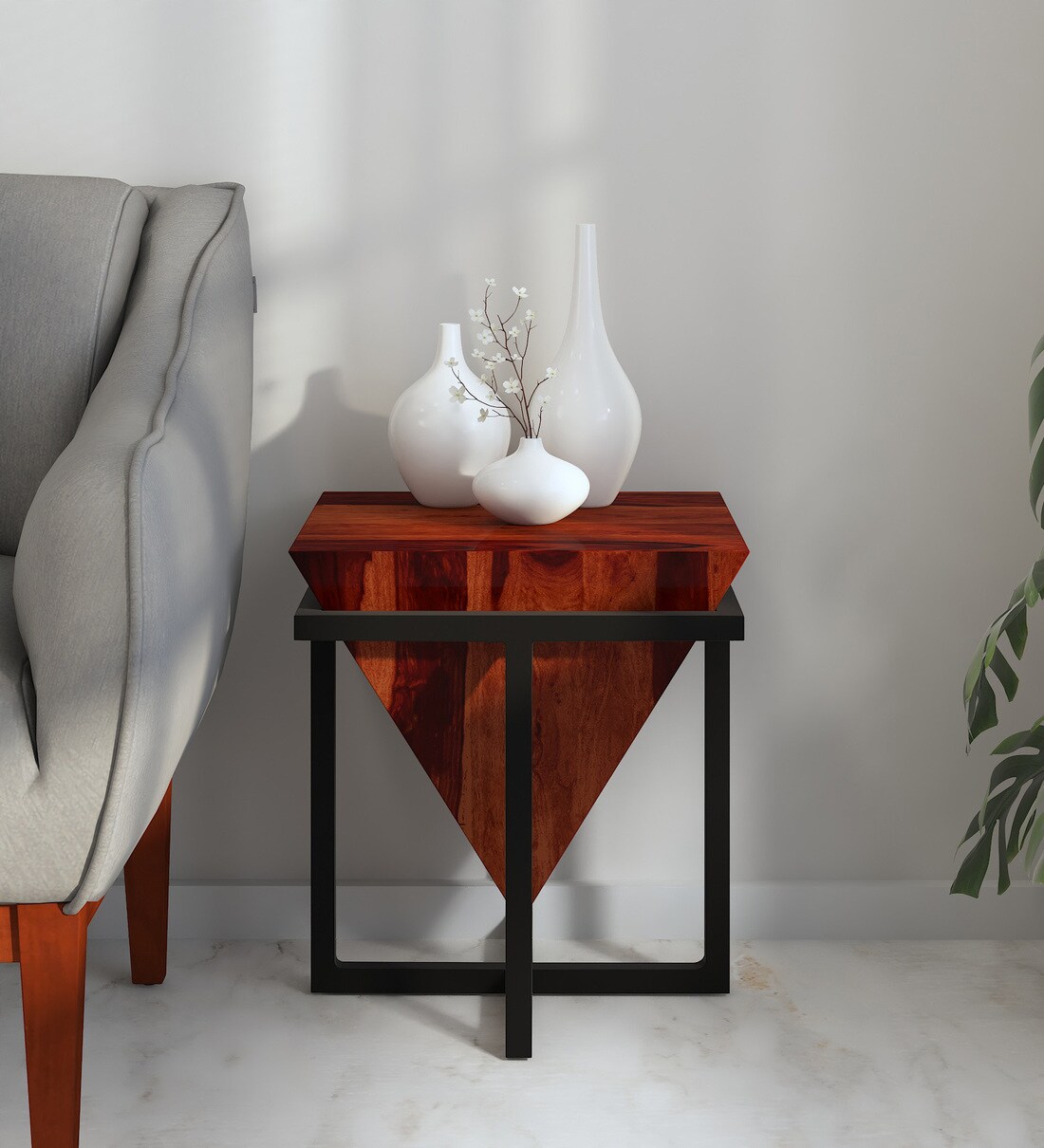 Buy Jaco Metal Square End Table In Brown Finish at 6 OFF by Bohemiana from Pepperfry Pepperfry