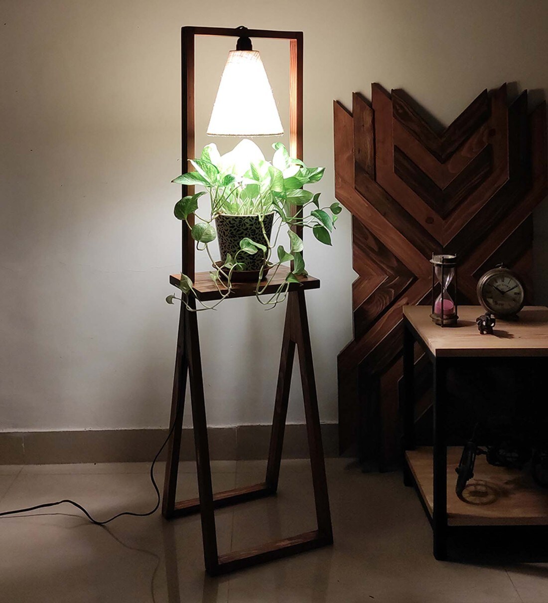 Buy Aera Brown Jute Shade Floor Lamp with Brown Base CasaCraft By