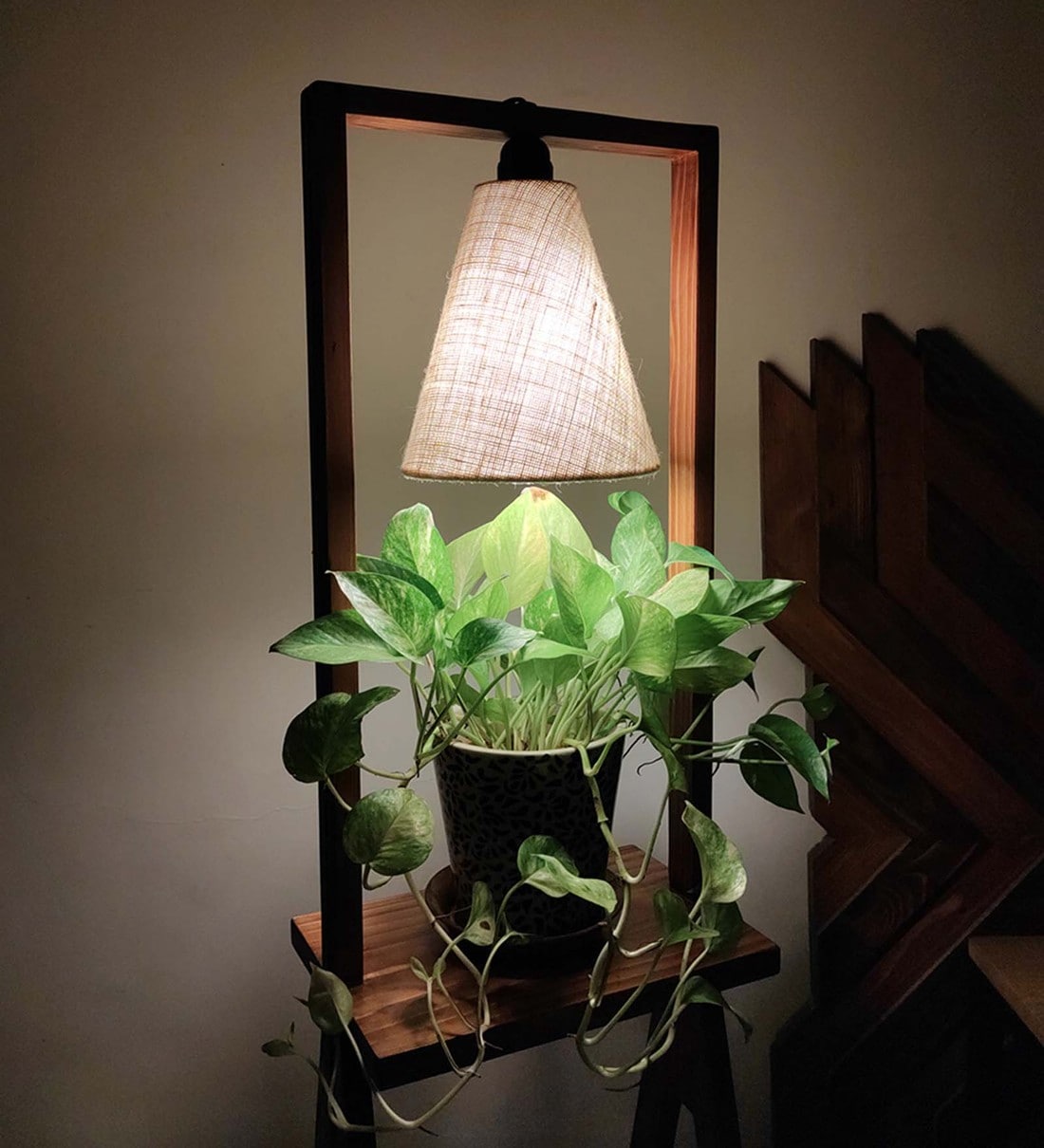 Buy Aera Brown Jute Shade Floor Lamp with Brown Base CasaCraft By