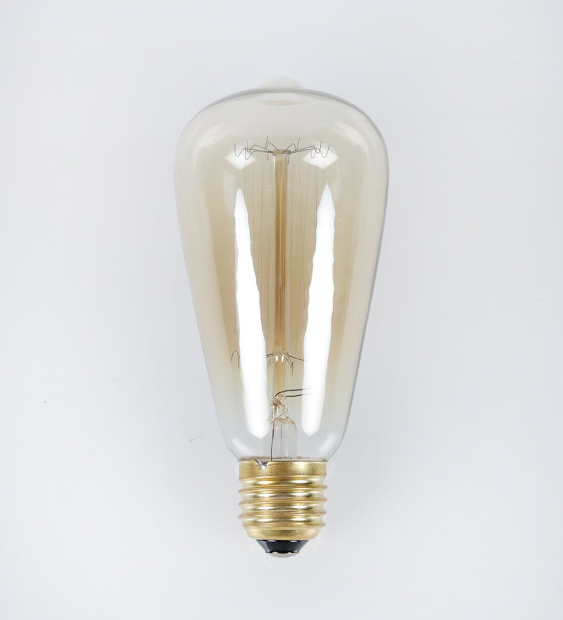 Buy Transparent Glass Shade Filament Bulbs with Gold Base by Aesthetic