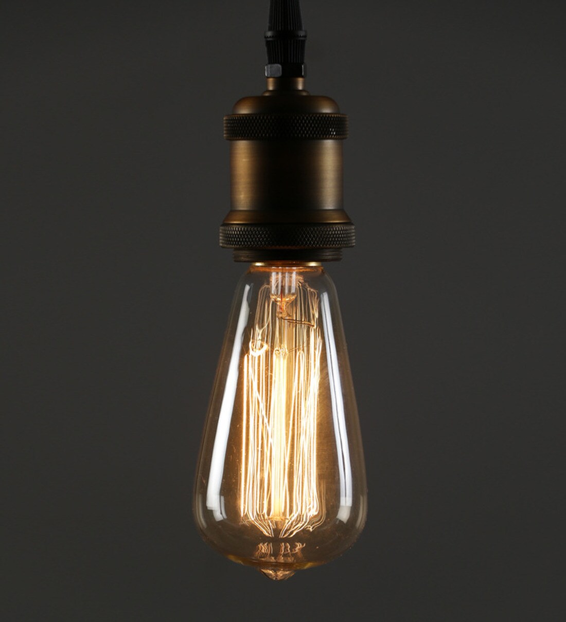 Buy Transparent Glass Shade Filament Bulbs with Gold Base by Aesthetic