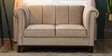 Aelber Velvet 2 Seater Sofa In Beige Colour