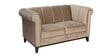 Aelber Velvet 2 Seater Sofa In Beige Colour