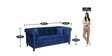 Aelber Velvet 3 Seater Sofa In Royal Blue Colour