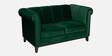 Aelber Velvet 2 Seater Sofa In Dark Green Colour