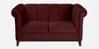Aelber Velvet 2 Seater Sofa In Wine Red Colour