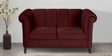 Aelber Velvet 2 Seater Sofa In Wine Red Colour
