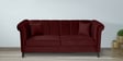 Aelber Velvet 3 Seater Sofa In Wine Red Colour