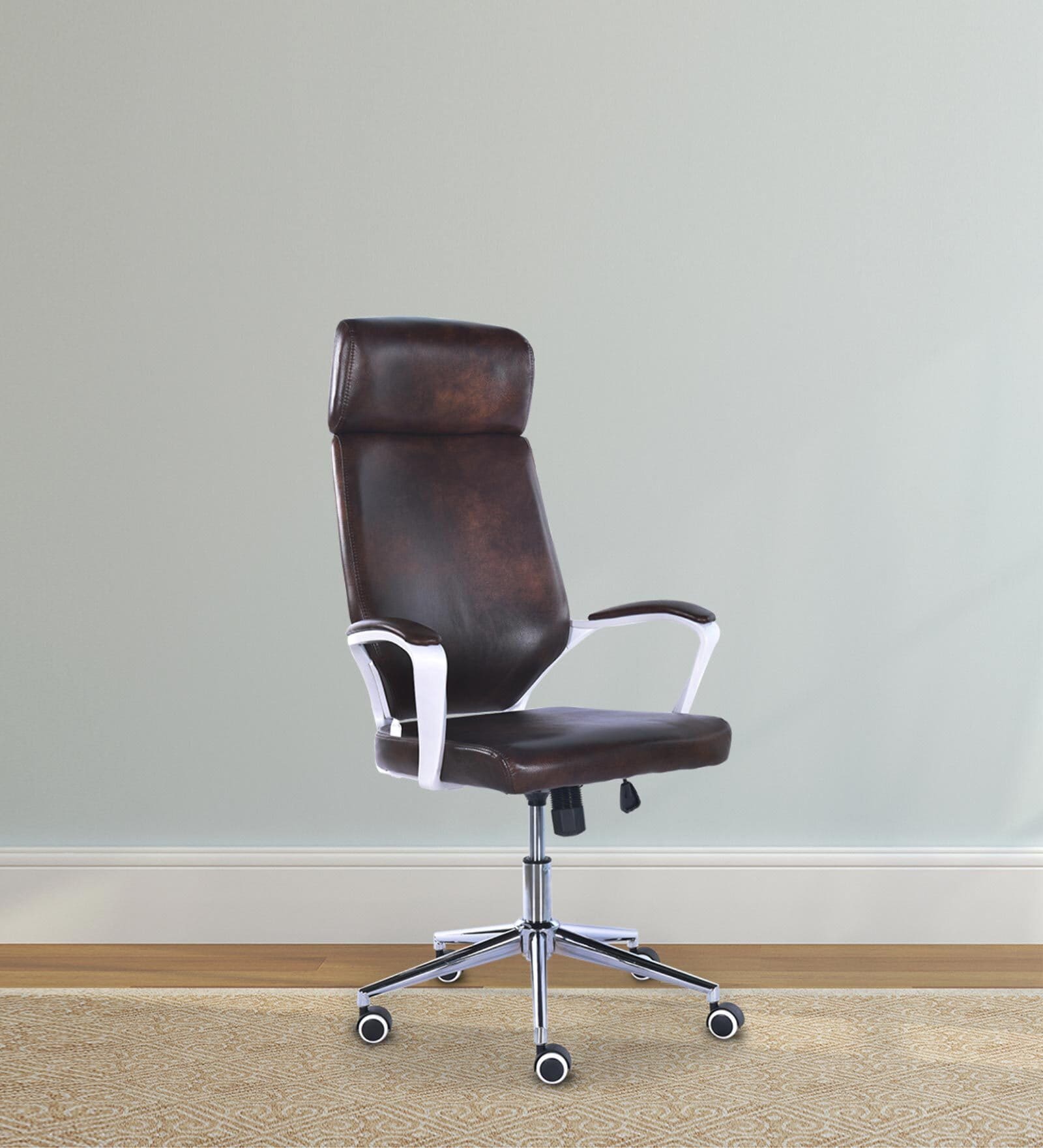 Aegis Leatherette Executive Chair in Brown Colour
