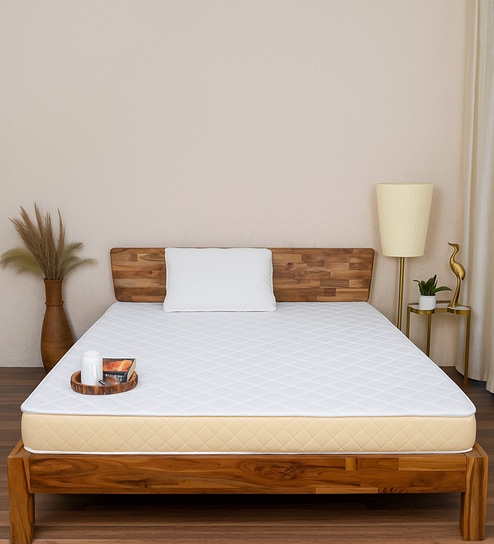 Aero Cool Gel with posture Control Tech Memory Foam 8 Inches Queen Size Mattress in Beige Colour