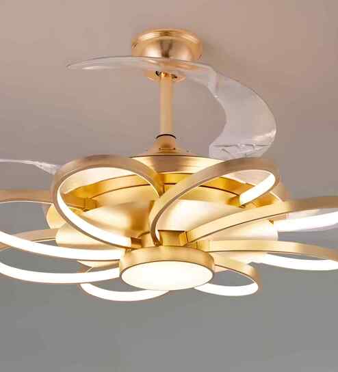 AeroQ Smart Fan Gold Metal , Google & Alexa Remote & App Control