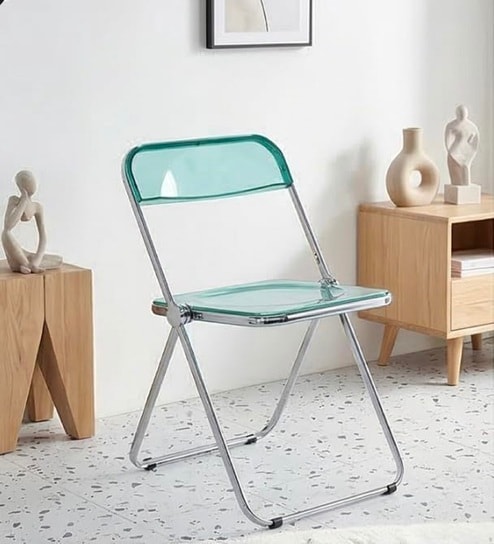 AetherGlace Green Colour Folding Chair With Table