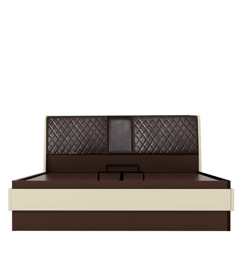 Buy Aero King Size Bed with Hydraulic Storage in Valigny Oak Colour by