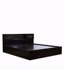 Aegiale King Size Bed With Box & 1 Bedside Table In Wenge Finish