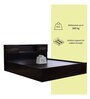 Aegiale King Size Bed With Box & 1 Bedside Table In Wenge Finish