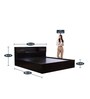 Aegiale King Size Bed With Box & 1 Bedside Table In Wenge Finish