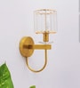 Elania Brass Metal and Glass Wall Sconces