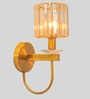 Elania Brass Metal and Glass Wall Sconces