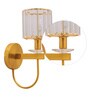 Elania Brass Metal and Glass Wall Sconces